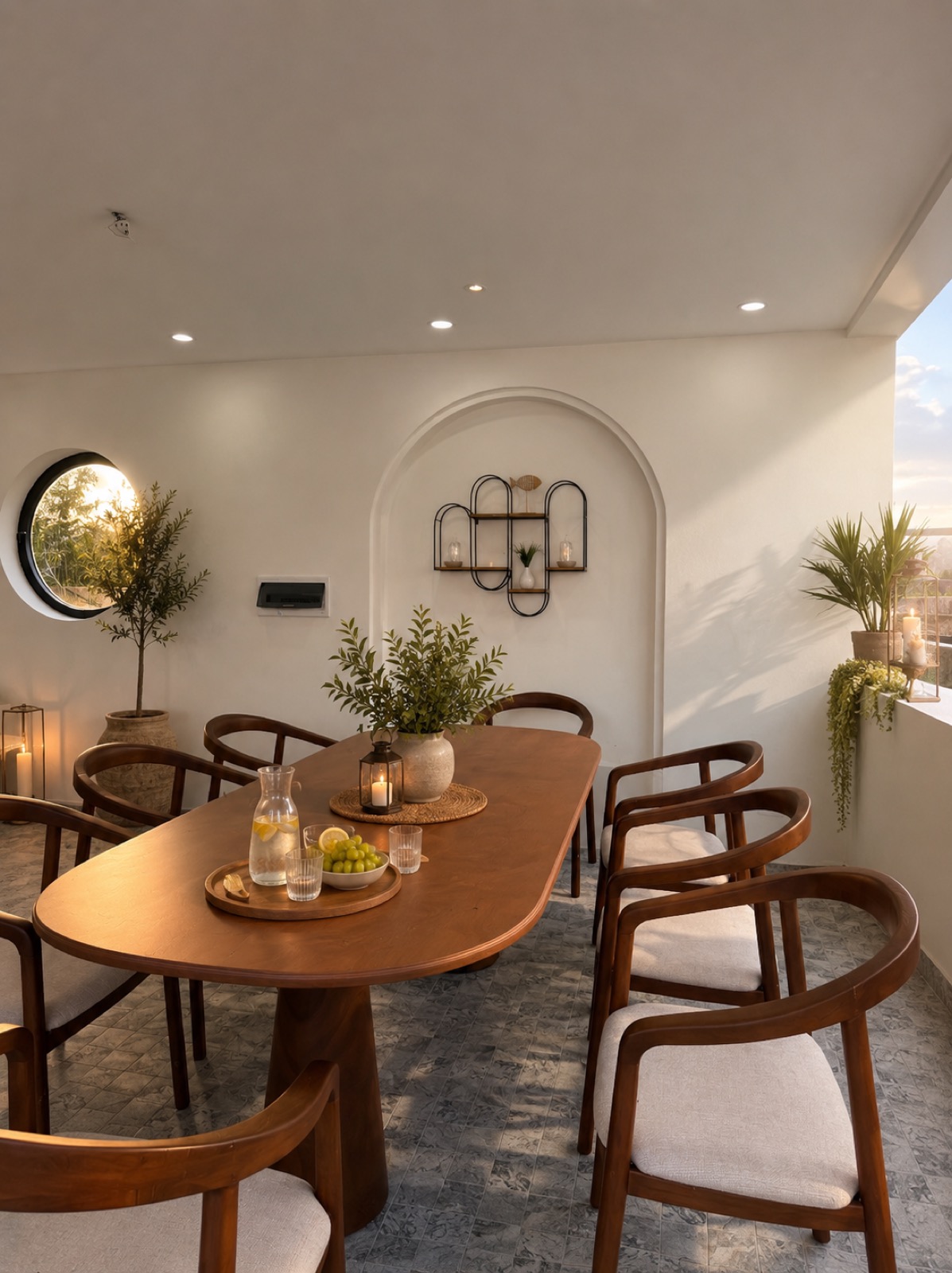 Rooftop dining terrace
