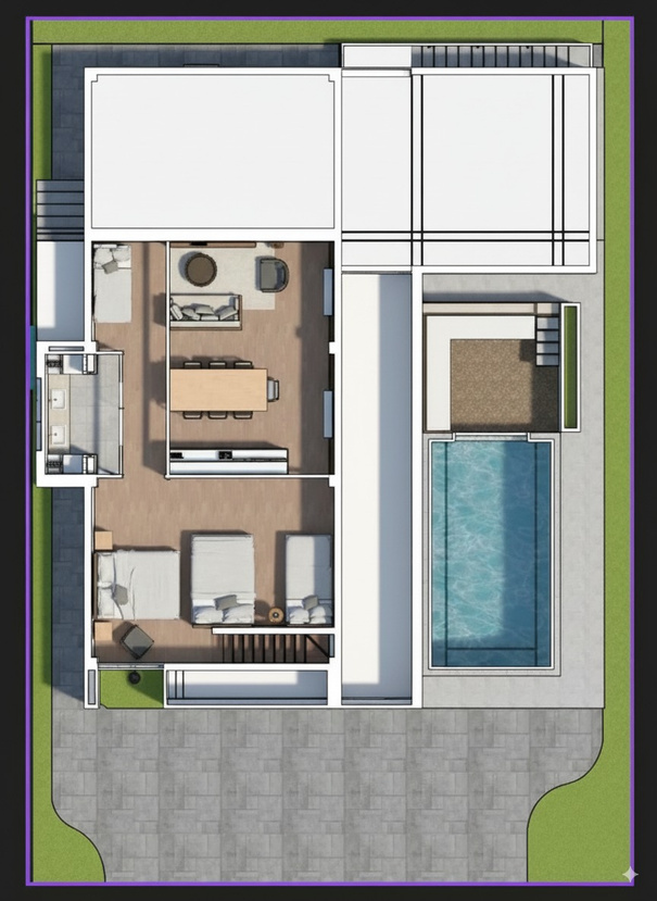 Phaview villa floor plan, layout two